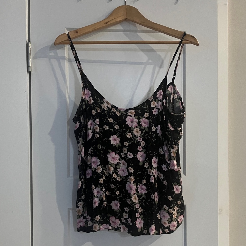 American Eagle Outfitters Black Floral Camisole